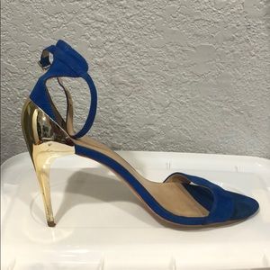 Zara Blue/Gold Strappy Sandal
